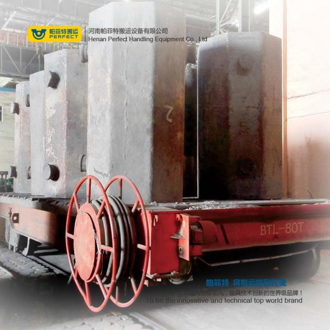 20 टन स्थानांतरण कार-औद्योगिक लडल स्थानांतरण उच्च तापमान और हीट इन्सुलेशन सामग्री के साथ रेल पर कार