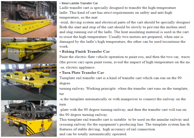 5 टन केबल ड्रम संचालित भारी लोड स्टील 4 व्हील स्टीयरेबल रेल ट्रांसफर गाड़ियां