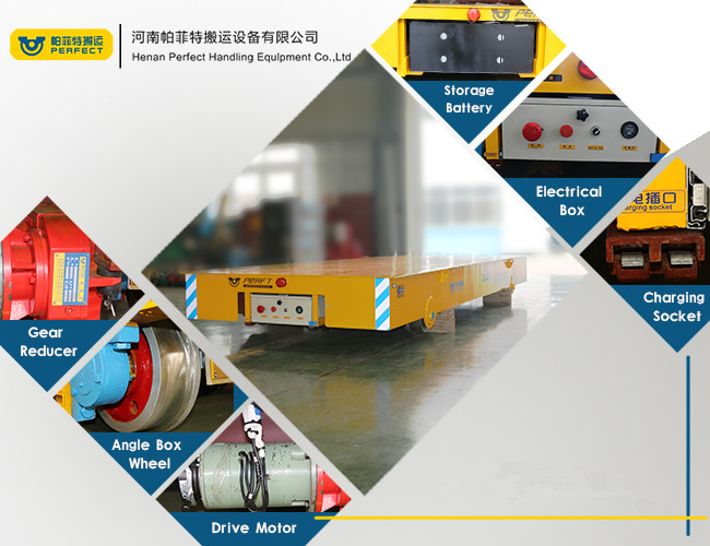 20 टन चीन मेड इलेक्ट्रिक फैक्टरी परिवहन बैटरी ट्रैकलेस ट्रांसफर कार्ट