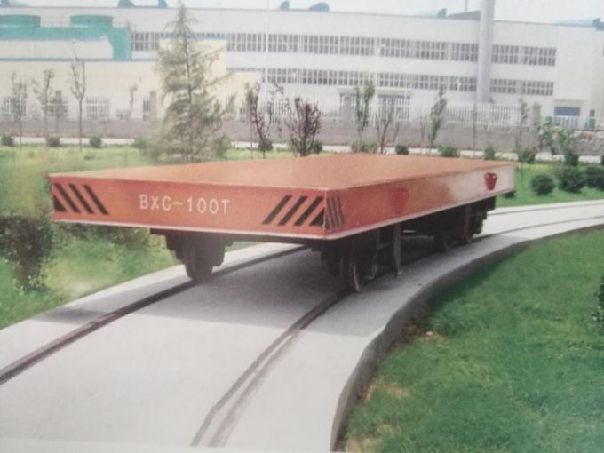 भारी लोड रेल ट्रांसफर कार्ट कार्बन स्टील इलेक्ट्रिक बैटरी संचालित रेलवे फ्लैट वाहन