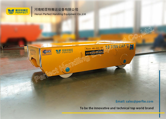 Railway Wagon Material Transfer Cart 2 Axle Trailing Cable Powered Source